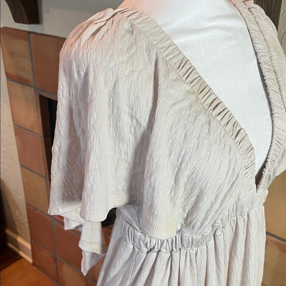 Free People Beach La La Maxi Dress, Salt, size M - Picture 4 of 9